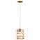 Alpinum 8" Wide Satin Gold Cylinder Mini Pendant