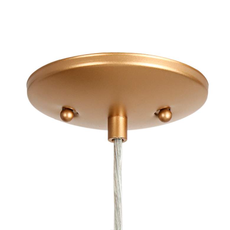 Image 6 Alpinum 8" Wide Satin Gold Cylinder Mini Pendant more views