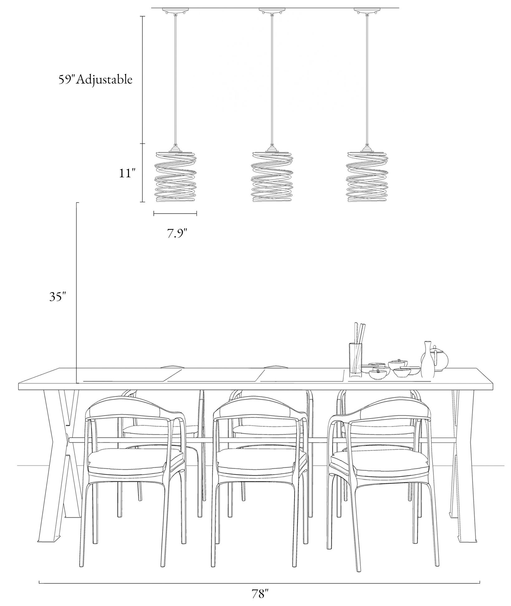 Alpinum 8" Wide Satin Gold Cylinder Mini Pendant