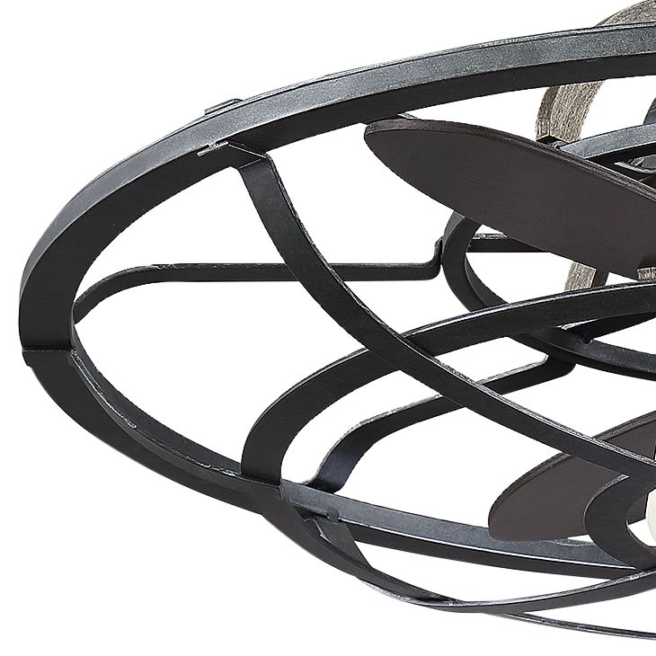 Image 4 Alsace LED Fan D'Lier in Reclaimed Wood (Fandelier) more views