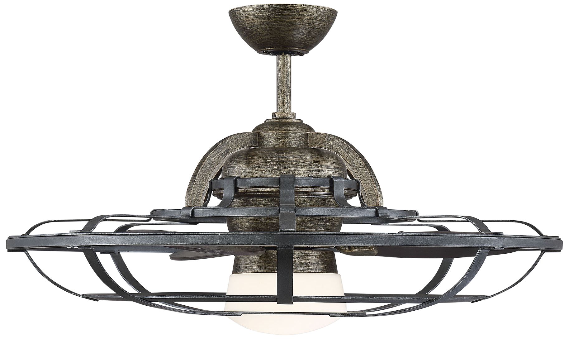 Image 6 Alsace LED Fan D'Lier in Reclaimed Wood (Fandelier) more views