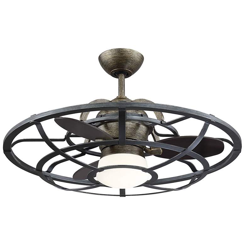 Image 3 Alsace LED Fan D'Lier in Reclaimed Wood