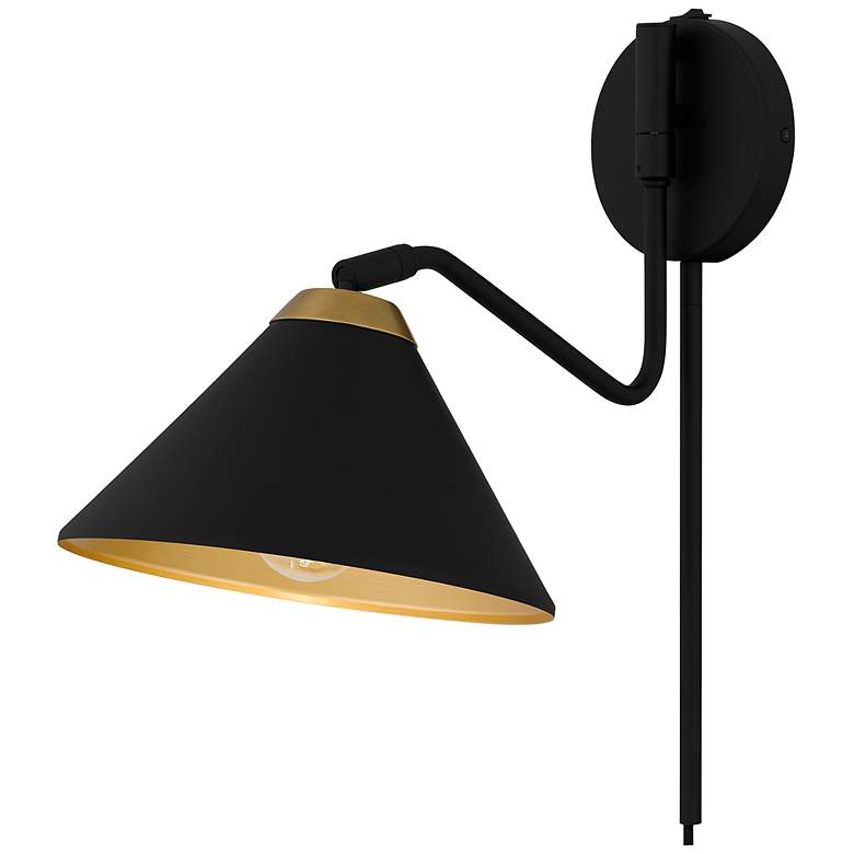 Image 1 Alscott 1-Light Matte Black Wall Sconce