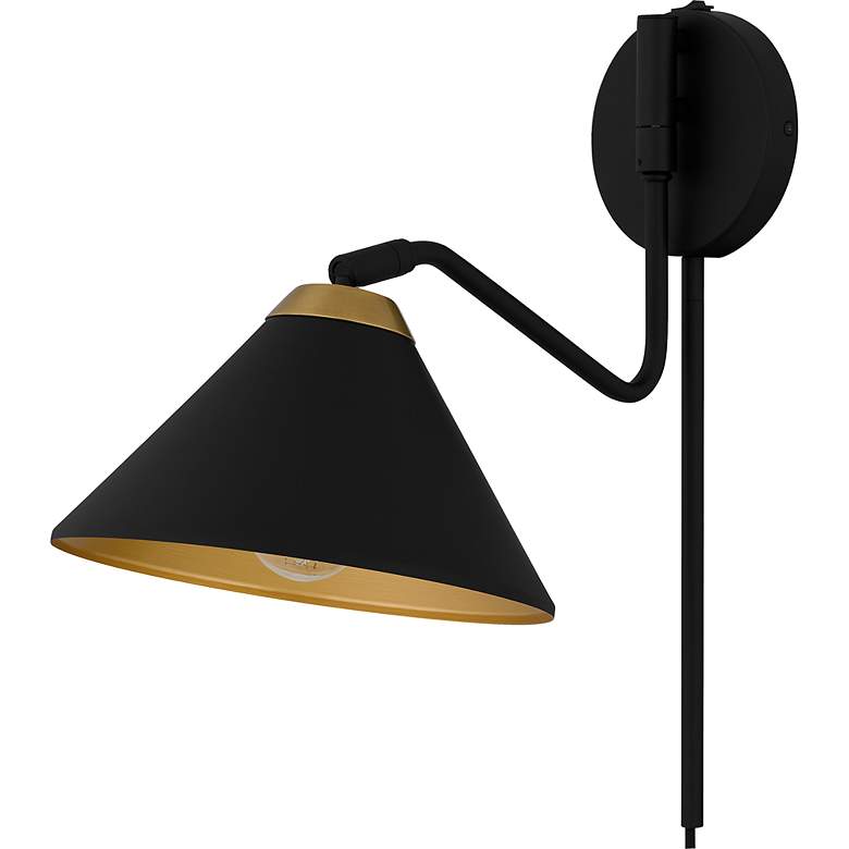 Image 2 Alscott 1-Light Matte Black Wall Sconce more views