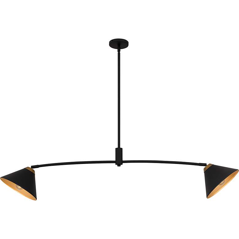 Image 3 Alscott 2-Light Matte Black Linear Chandelier more views