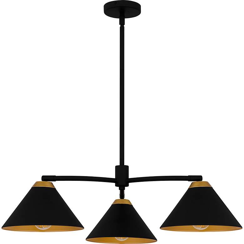 Image 2 Alscott 3-Light Matte Black Chandelier more views