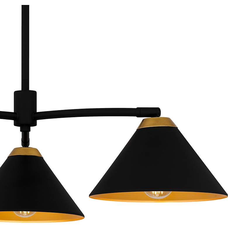 Image 5 Alscott 3-Light Matte Black Chandelier more views