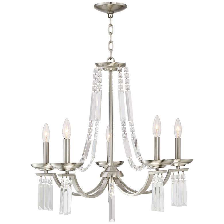 Image 1 Alser 26 3/4" Wide 5-Light Crystal Candelabra Chandelier