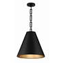 3_Alston 3 Light Matte Black + Antique Gold Chandelier more views