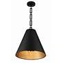 4_Alston 3 Light Matte Black + Antique Gold Chandelier more views