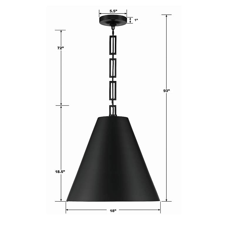 Image 7 Alston 3 Light Matte Black + Antique Gold Chandelier more views