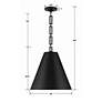 7_Alston 3 Light Matte Black + Antique Gold Chandelier more views