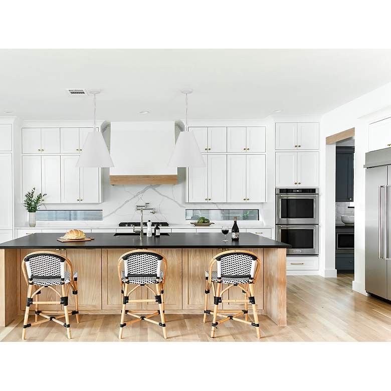 Image 5 Alston 3 Light Matte White + Antique Gold Chandelier more views
