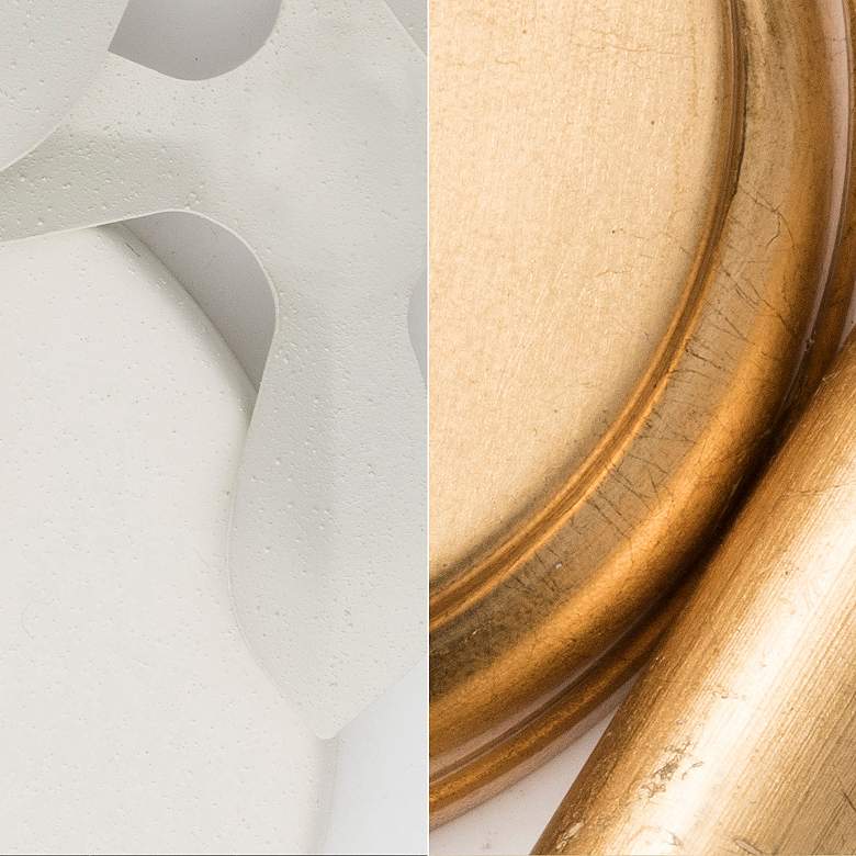 Image 7 Alston 3 Light Matte White + Antique Gold Chandelier more views