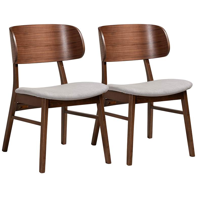 Image 1 Alston Gray Faux Leather Dining Chairs Set of 2