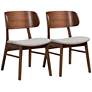 Alston Gray Faux Leather Dining Chairs Set of 2