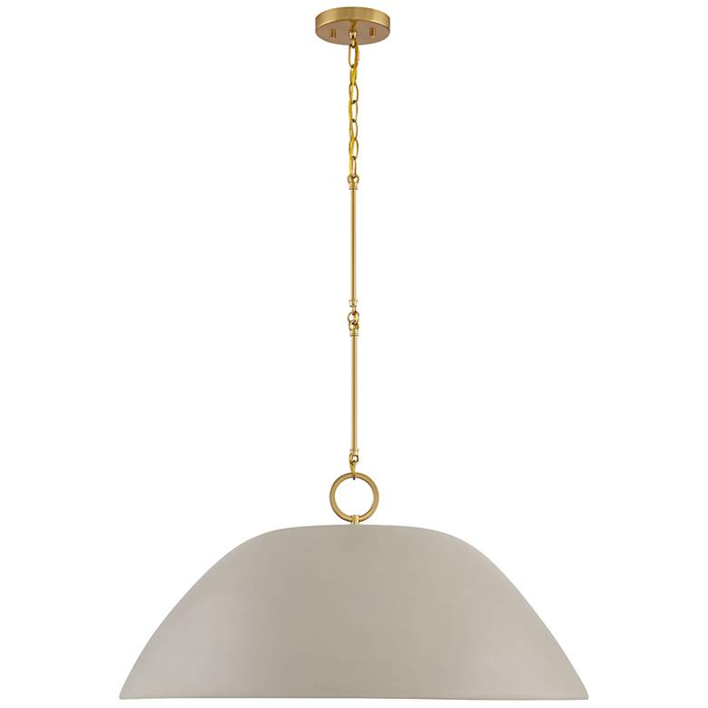 Image 2 Alta 1-Light Pendant in Concrete and Brass more views
