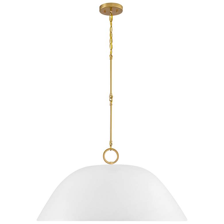 Image 2 Alta 1-Light Pendant in White Bisque and Brass more views