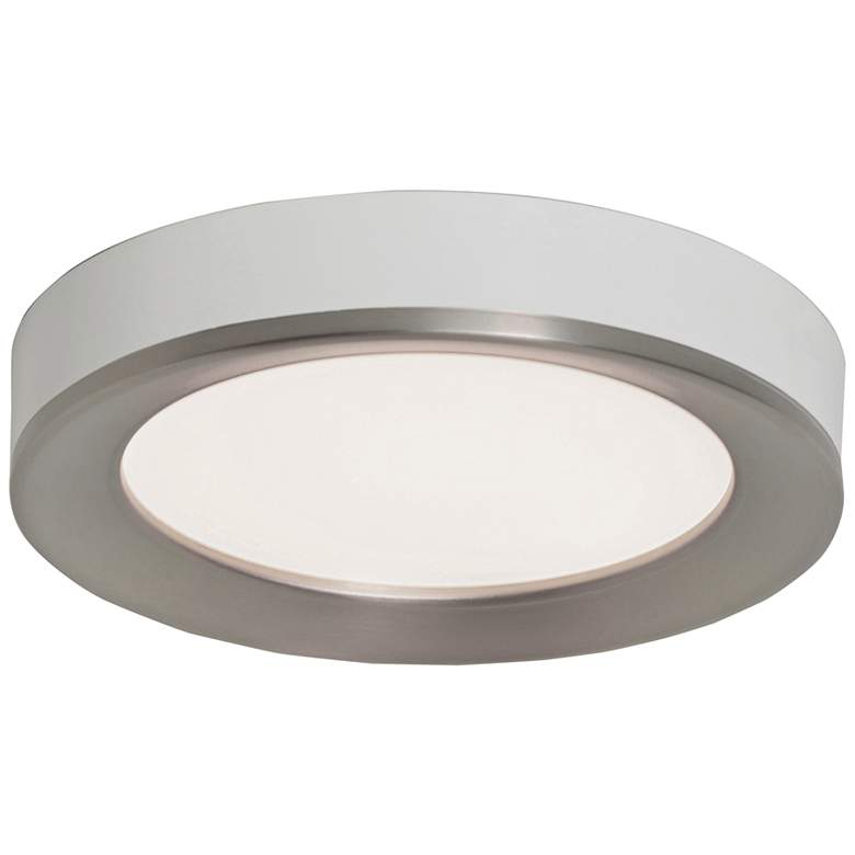 Image 1 Alta 12 inch Wide Satin Nickel Round LED Ceiling Light