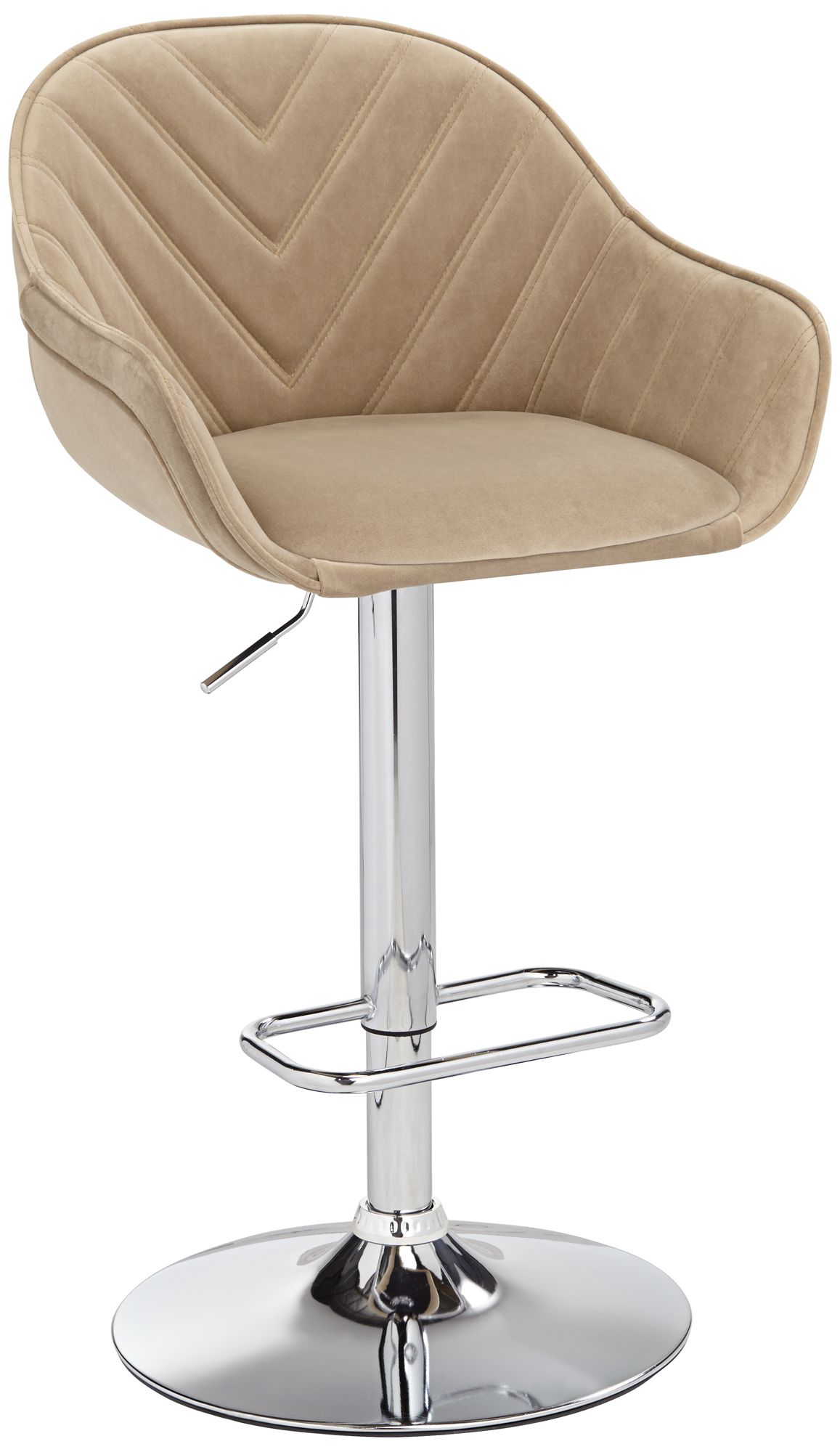 Alta Beige Tufted Adjustable Barstool - #78Y73 | Lamps Plus