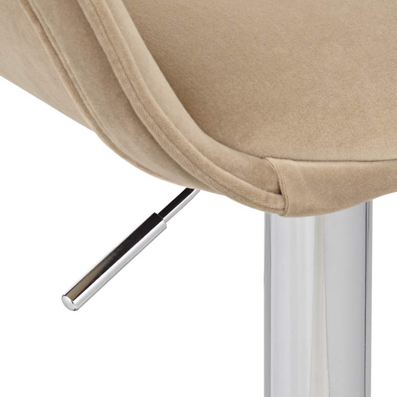 Image 6 Alta Beige Tufted Adjustable Barstool more views