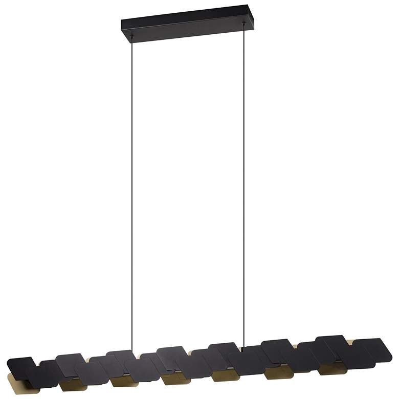 Image 2 Altagracia 53.15-inch Black and Gold 3CCT LED Pendant Light