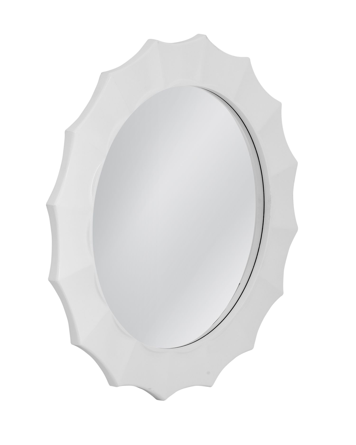 Image 2 Altair 36"W x 36"H Glossy White Wall Mirror more views
