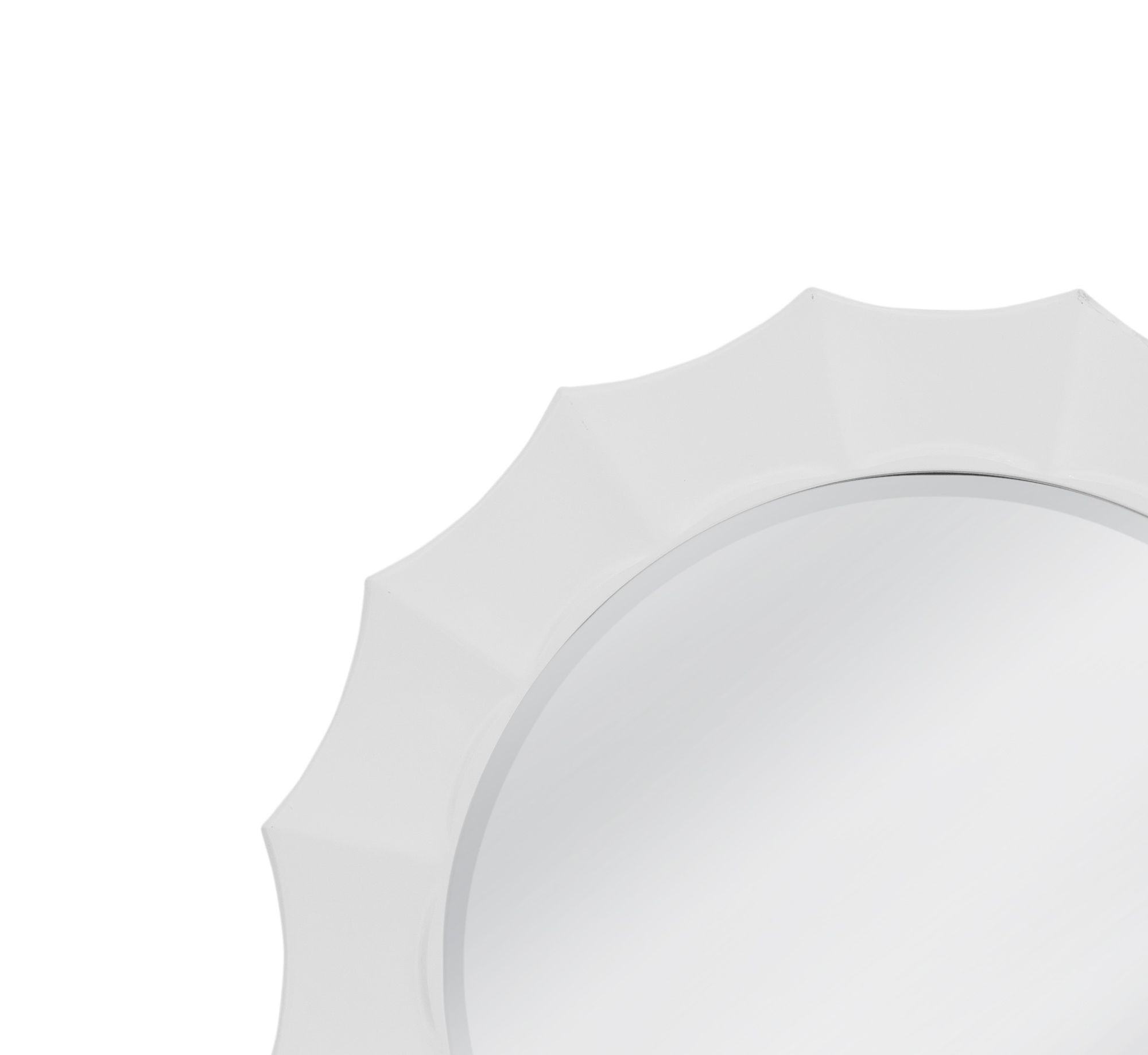 Image 3 Altair 36"W x 36"H Glossy White Wall Mirror more views