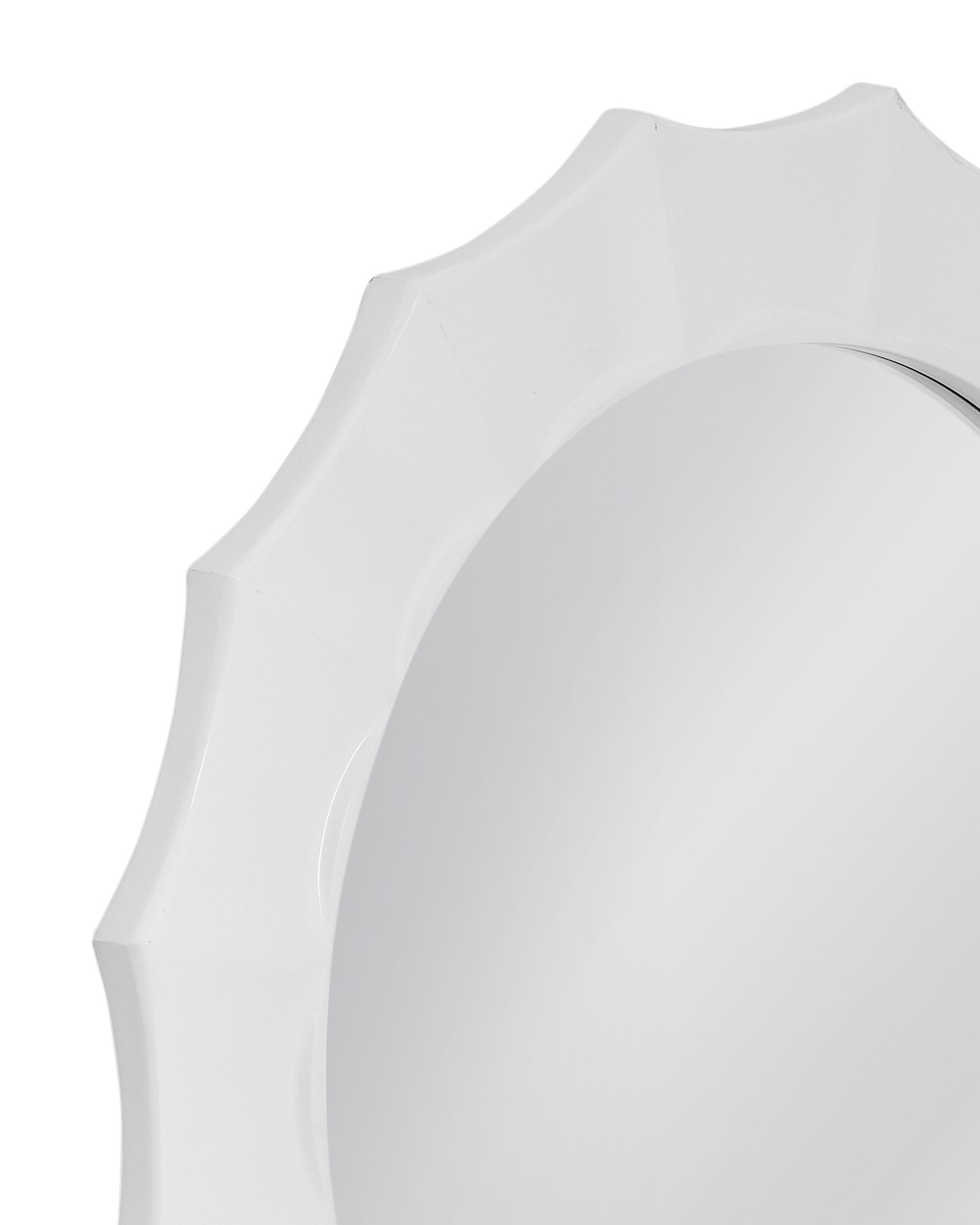 Image 4 Altair 36"W x 36"H Glossy White Wall Mirror more views