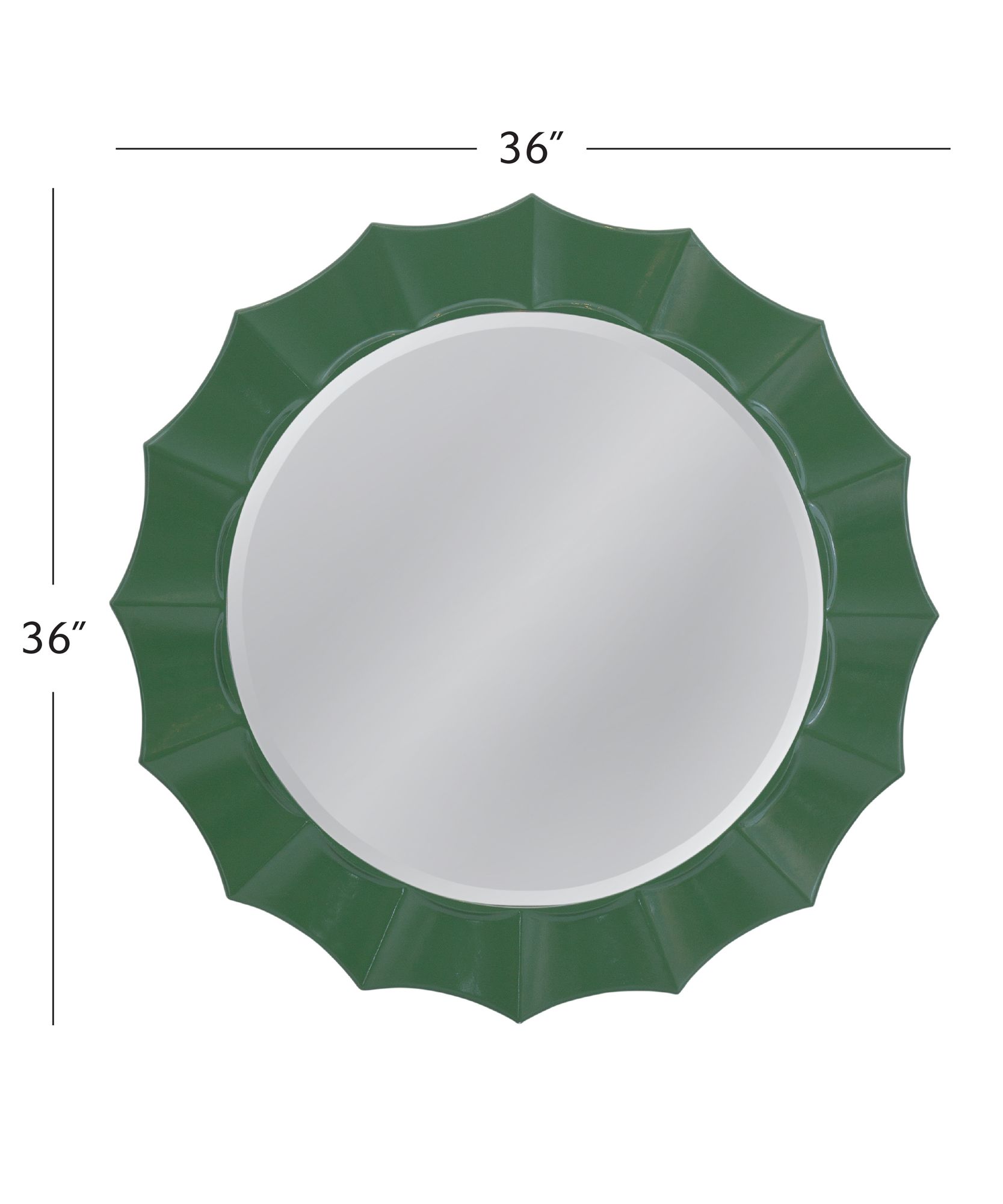 Image 4 Altair 36"W x 36"H Green Wall Mirror more views