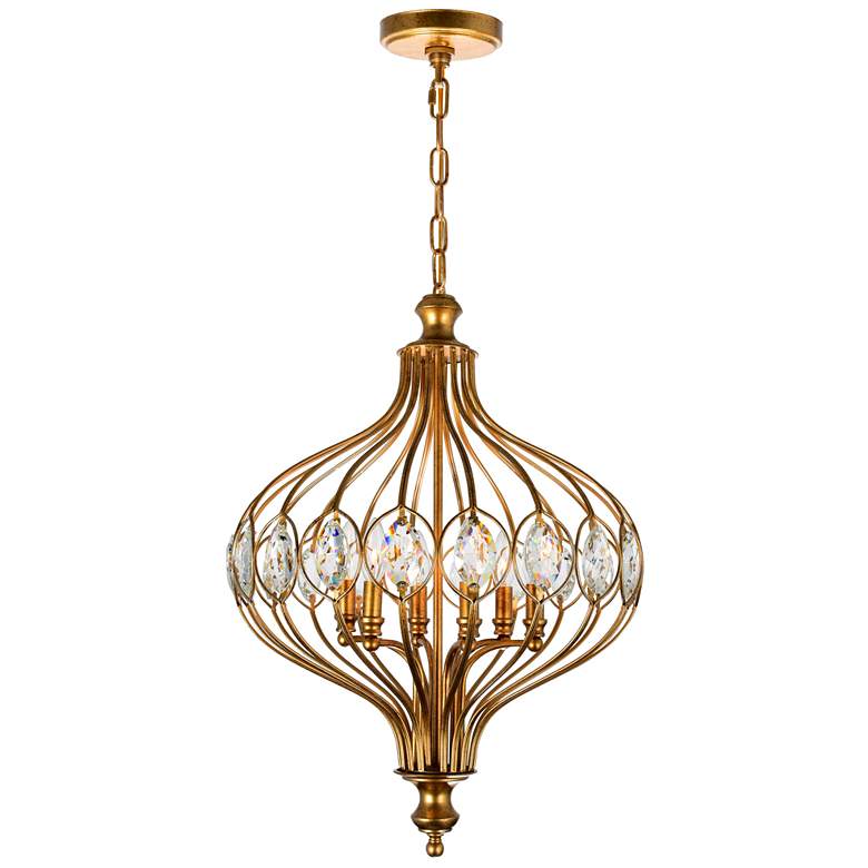 Image 1 Altair 6 Light Chandelier With Antique Bronze Finish