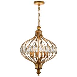 Altair 6 Light Chandelier With Antique Bronze Finish