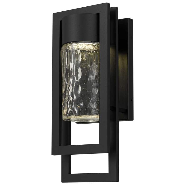 Image 1 Alteck 2 Step 15" High Sand Black LED Wall Sconce