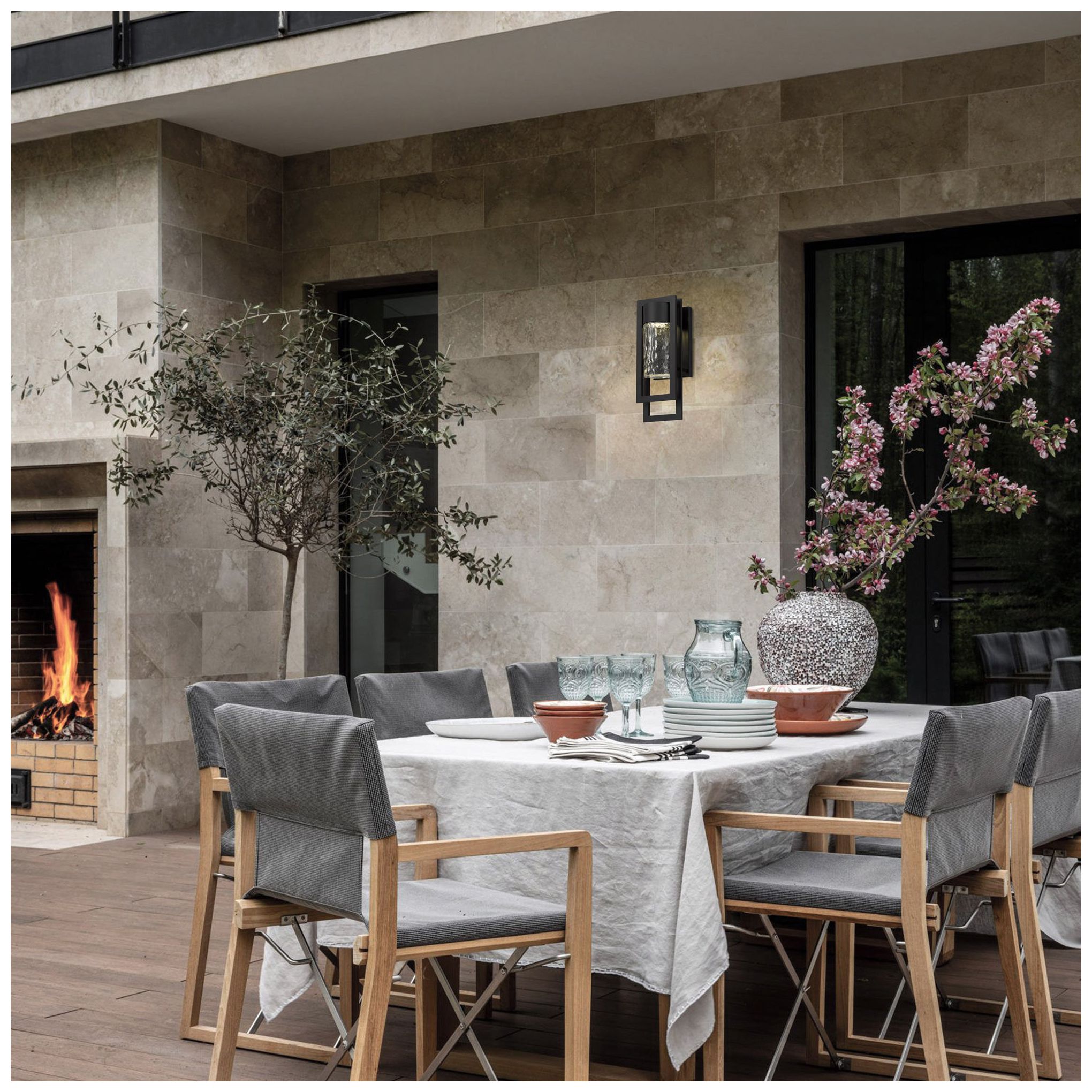 Image 6 Alteck 2 Step 15" High Sand Black LED Wall Sconce more views