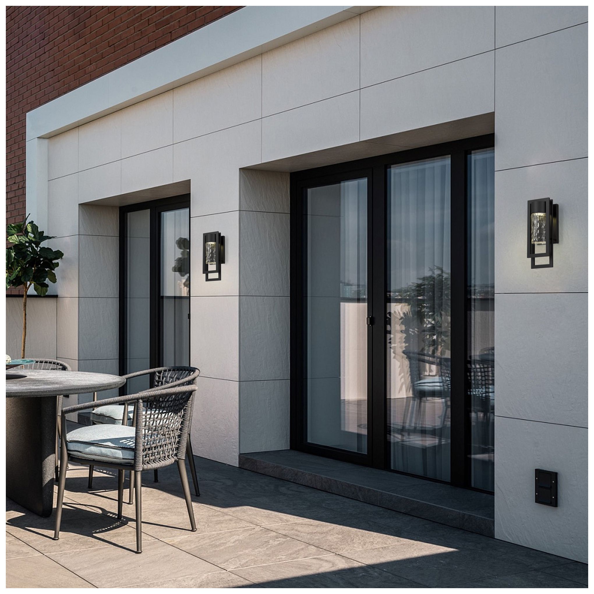 Image 7 Alteck 2 Step 15" High Sand Black LED Wall Sconce more views