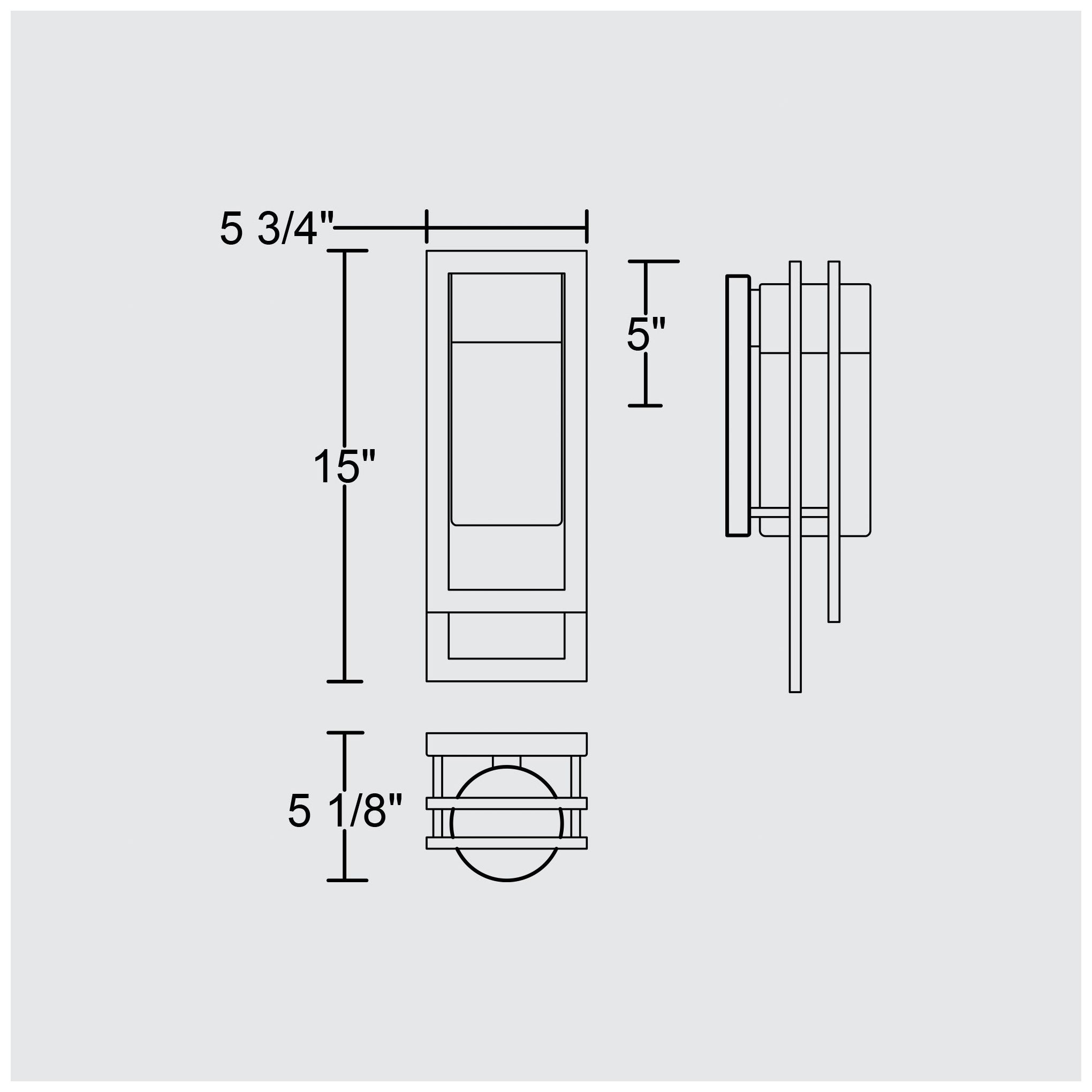 Alteck 2 Step 15" High Sand Black LED Wall Sconce