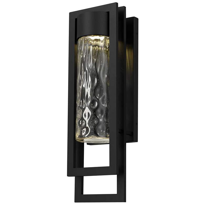 Image 1 Alteck 2 Step 19" High Sand Black LED Wall Sconce
