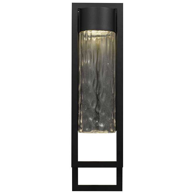 Image 3 Alteck 2 Step 25" High Sand Black LED Wall Sconce more views