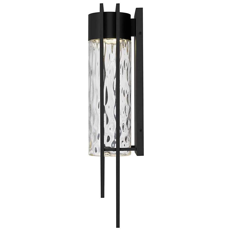 Image 4 Alteck 2 Step 25" High Sand Black LED Wall Sconce more views