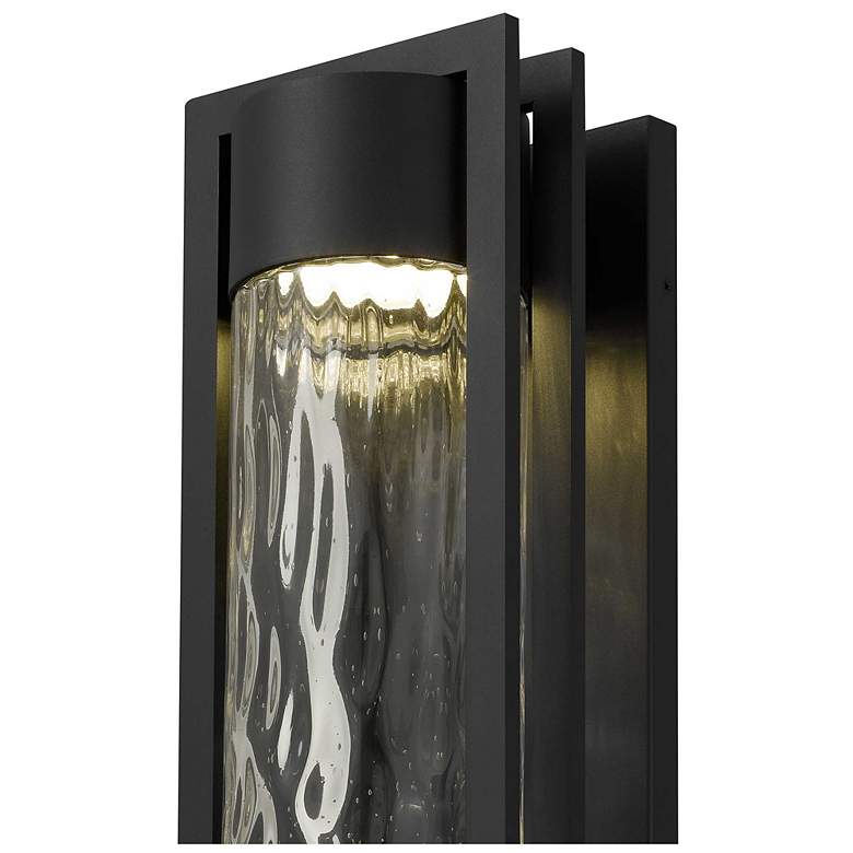 Image 5 Alteck 2 Step 25" High Sand Black LED Wall Sconce more views