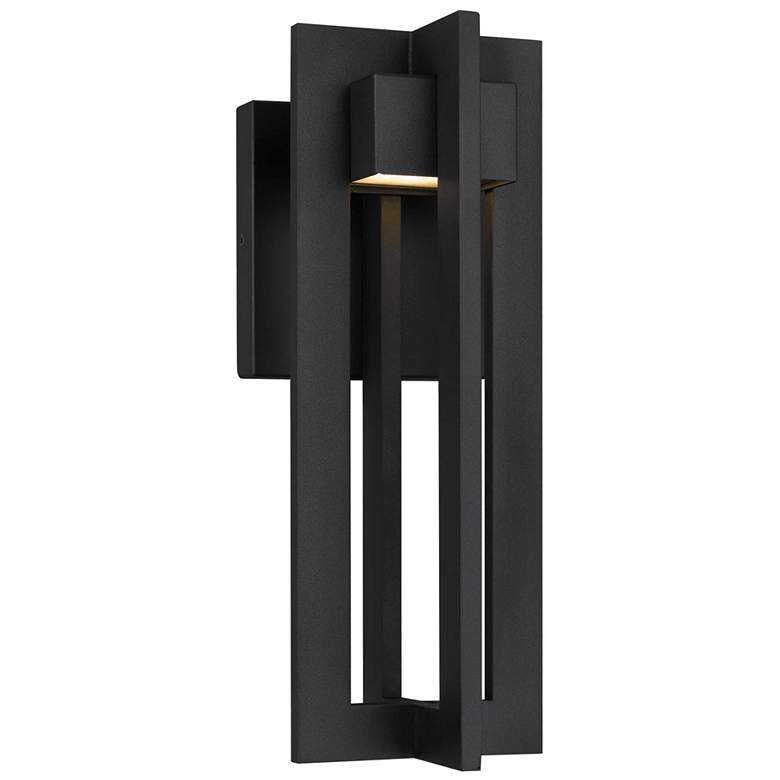 Image 1 Alteck 4 Bar 13" High Sand Black LED Wall Sconce
