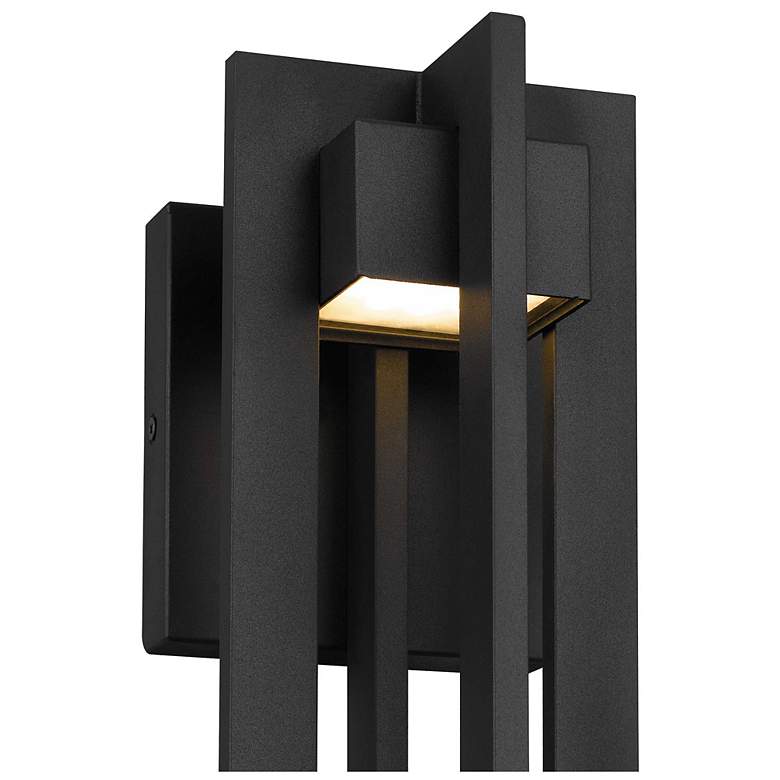Image 3 Alteck 4 Bar 13" High Sand Black LED Wall Sconce more views