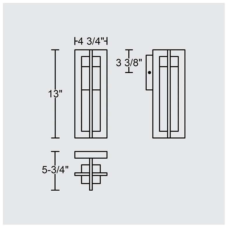 Image 7 Alteck 4 Bar 13" High Sand Black LED Wall Sconce more views