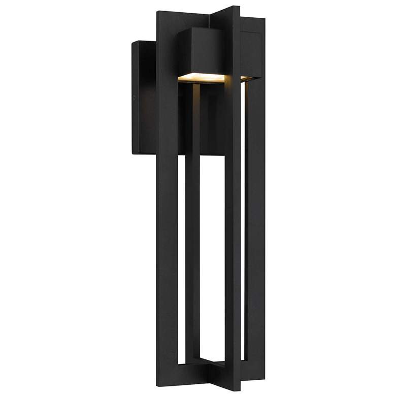 Image 1 Alteck 4 Bar 18" High Sand Black LED Wall Sconce