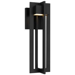 Alteck 4 Bar 18" High Sand Black LED Wall Sconce
