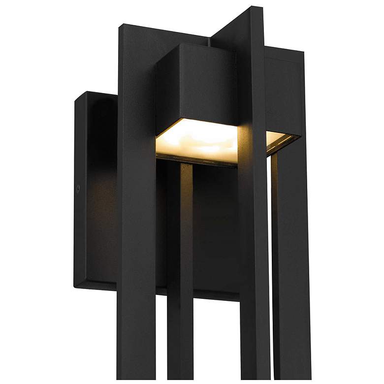 Image 2 Alteck 4 Bar 18" High Sand Black LED Wall Sconce more views