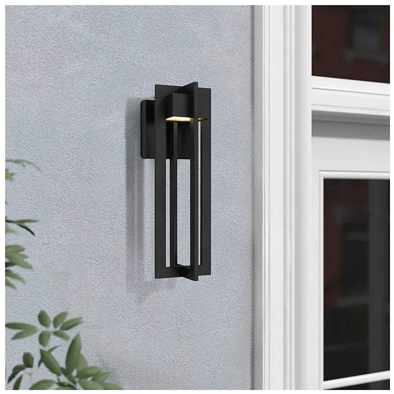 Image 6 Alteck 4 Bar 18" High Sand Black LED Wall Sconce more views