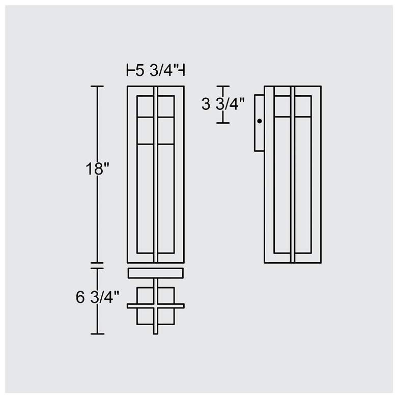 Image 7 Alteck 4 Bar 18" High Sand Black LED Wall Sconce more views