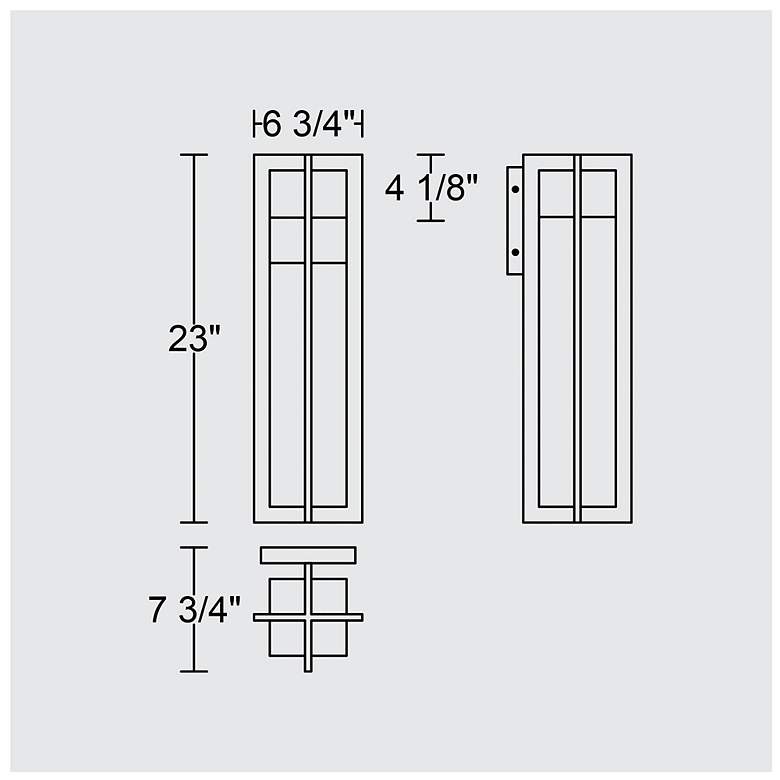 Image 7 Alteck 4 Bar 23" High Sand Black LED Wall Sconce more views