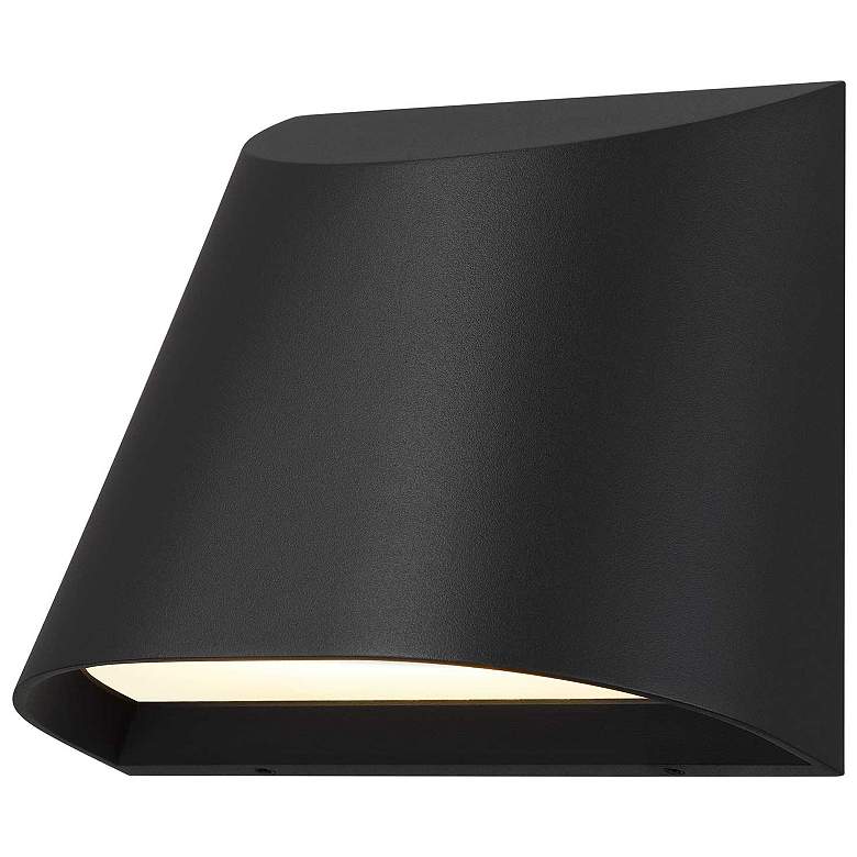 Image 1 Alteck Ambit 5 1/2" Wide Sand Black LED Wall Sconce